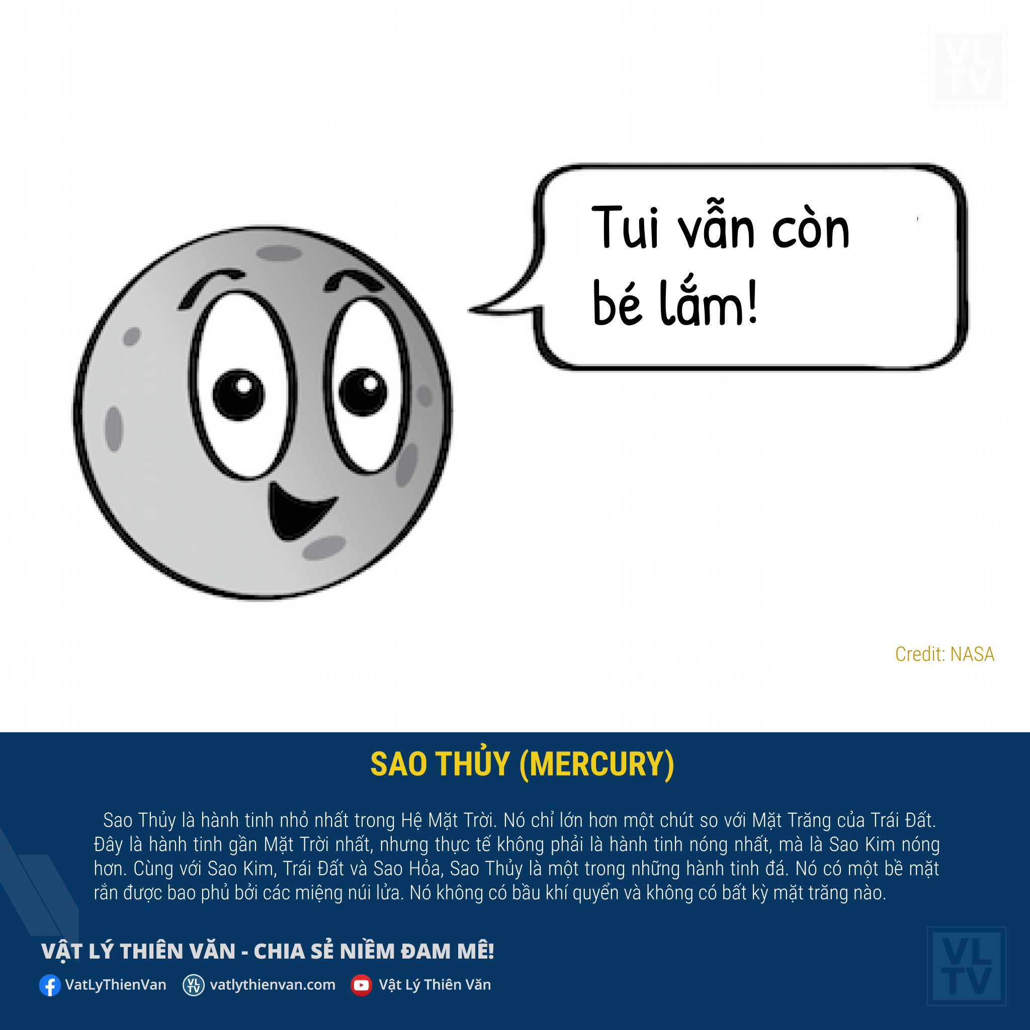 Sao Thủy là hành tinh nhỏ nhất trong Hệ Mặt Trời và là một trong những hành tinh đá.