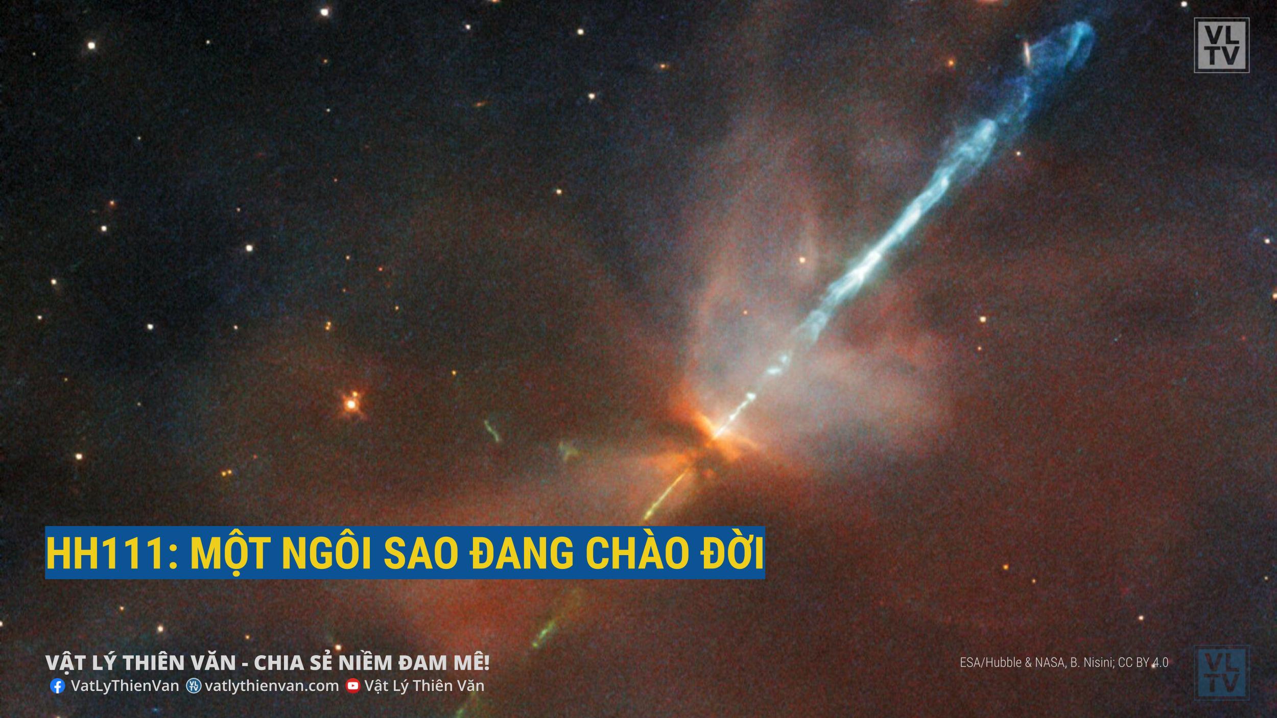 Vật thể Herbig – Haro cụ thể này được đặt tên là HH111 và được chụp bởi Máy ảnh rường rộng số 3 (WFC3) của Hubble. Những vật thể ngoạn mục này được hình thành trong những hoàn cảnh rất đặc biệt.